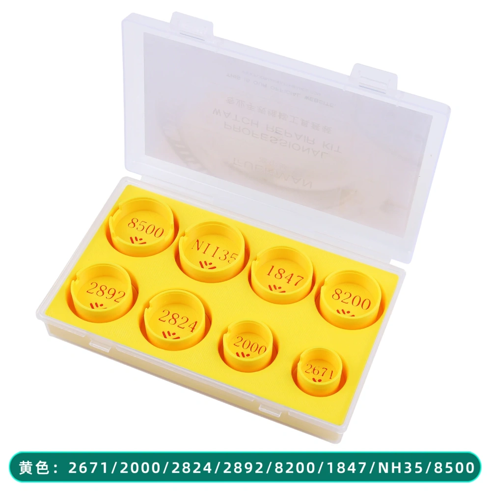 3D Printed Plastic Movement Holder 8PCS Set Mechanical Watch Movement Base Maintenance Tool for 2671/2000/2892/2824 8200/1847