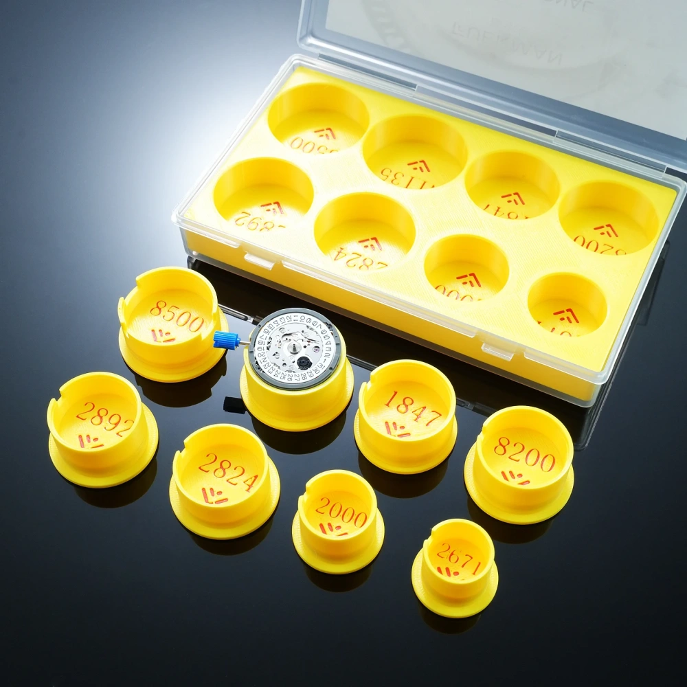 3D Printed Plastic Movement Holder 8PCS Set Mechanical Watch Movement Base Maintenance Tool for 2671/2000/2892/2824 8200/1847
