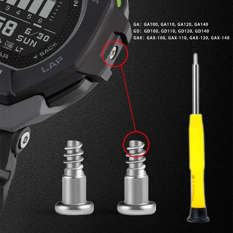 6/8/10PCS For CASIO G-SHOCK Bezel Side Screw Kit GA100/110/120/140 GD100/110/120/140 GAX-100/110/120/140 Case Side parts repair