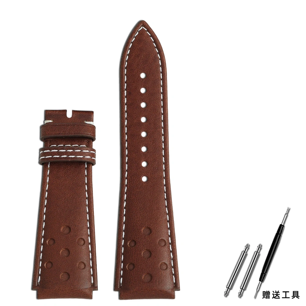FOLDING CLASP watch band For Breitling Replacement Strap Ocean Heritage Avenger Aviation Pilot Leather strap 22mm watch belt men