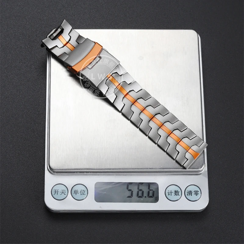 22mm Titanium Steel Watch Strap for Casio Marlin Seiko Abalone Tissot Citizen Mido Orange Multifort Solid Bracelet Men Watchband