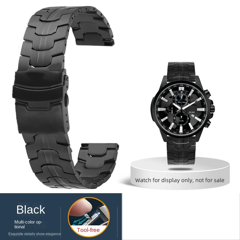 22mm Titanium Steel Watch Strap for Casio Marlin Seiko Abalone Tissot Citizen Mido Orange Multifort Solid Bracelet Men Watchband