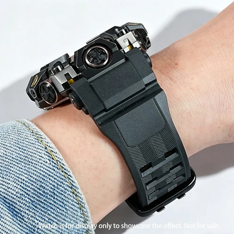 Special Concave Interface Resin Watch Bracelet for Casio Big Mudmaster 3rd Generation GWG-B1000 Watch Strap Black/Army-Green/Red