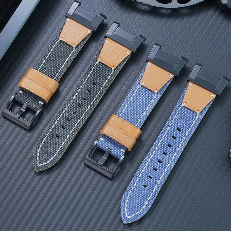 GWG-B1000 Breathable Nylon Canvas Strap for Casio Third Generation Big Mud King GWG-B1000 Modified Leather-bottomed Watch Strap
