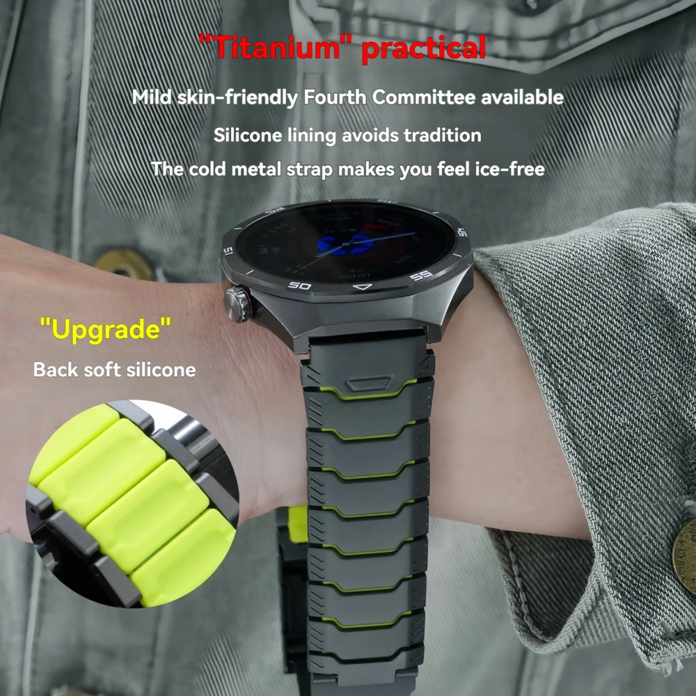 For Huawei Watch 5 Pro / 6 Pro & GT Series, Titanium Alloy Metal Strap with Quick Release, 22mm Men's Replacement Band