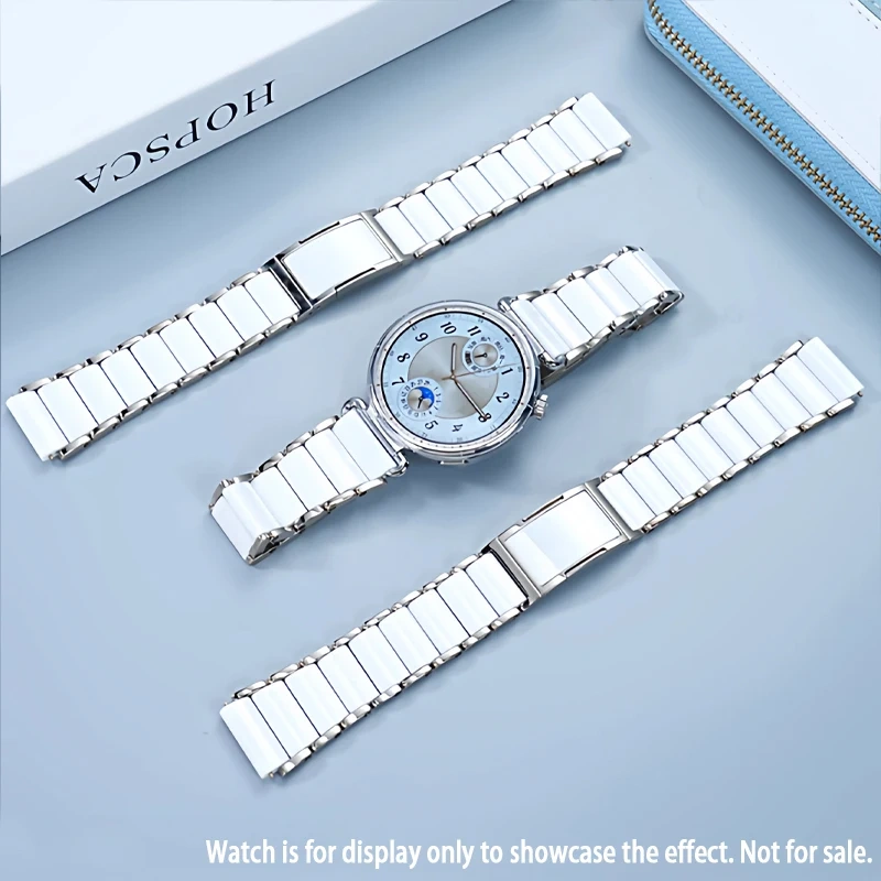Ceramic+Titanium alloy Strap For Huawei Watch GT5 Pro 42mm GT6/5 41mm Watch5 Woman Luxury Bracelet  Metal Replace Wristband
