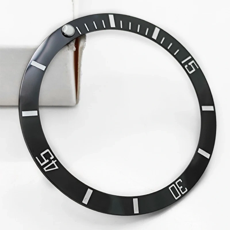 39.5x32.6mm Ceramic Watch Ring For Tudor Black bay Sloped Bezel Insert Fit Scale Ring12 o'clock green luminous beads Accessories