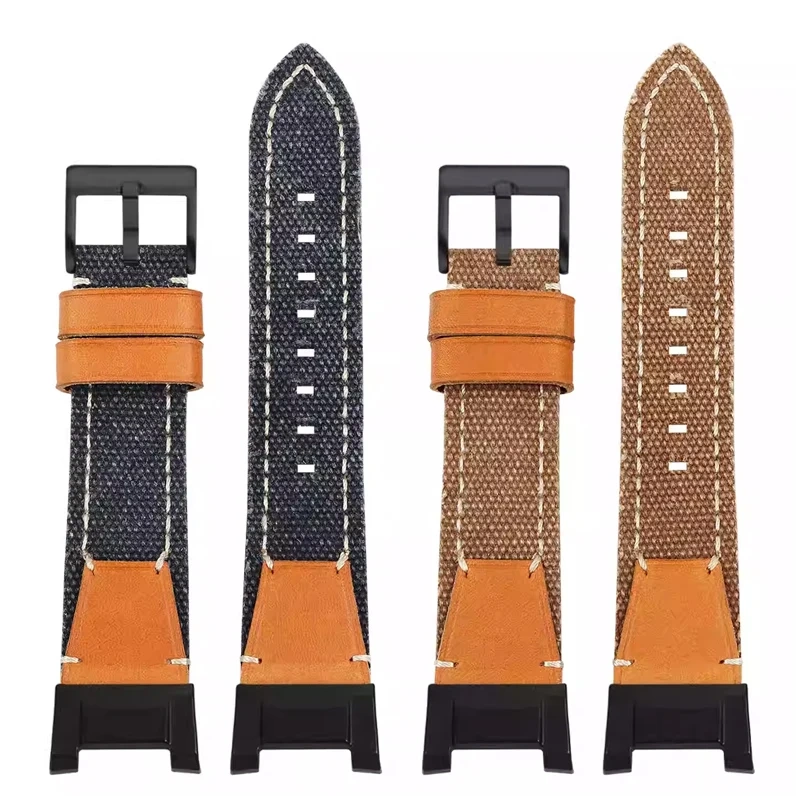 GWG-B1000 Breathable Nylon Canvas Strap for Casio Third Generation Big Mud King GWG-B1000 Modified Leather-bottomed Watch Strap