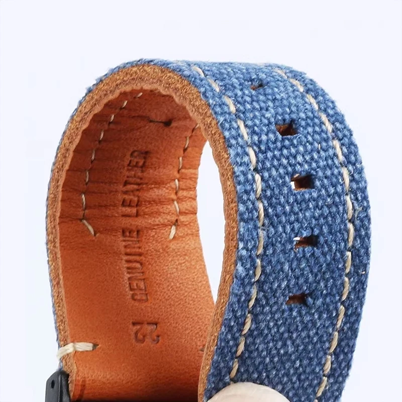 GWG-B1000 Breathable Nylon Canvas Strap for Casio Third Generation Big Mud King GWG-B1000 Modified Leather-bottomed Watch Strap
