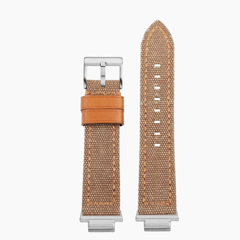 Modified Nylon Canvas Watch Strap For Casio DW-5600 Series Sports Men‘s Watchband Convex-edge Cowhide Base Watch Accessory