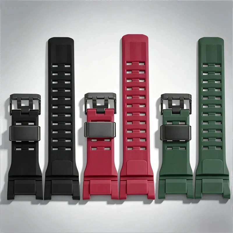Special Concave Interface Resin Watch Bracelet for Casio Big Mudmaster 3rd Generation GWG-B1000 Watch Strap Black/Army-Green/Red