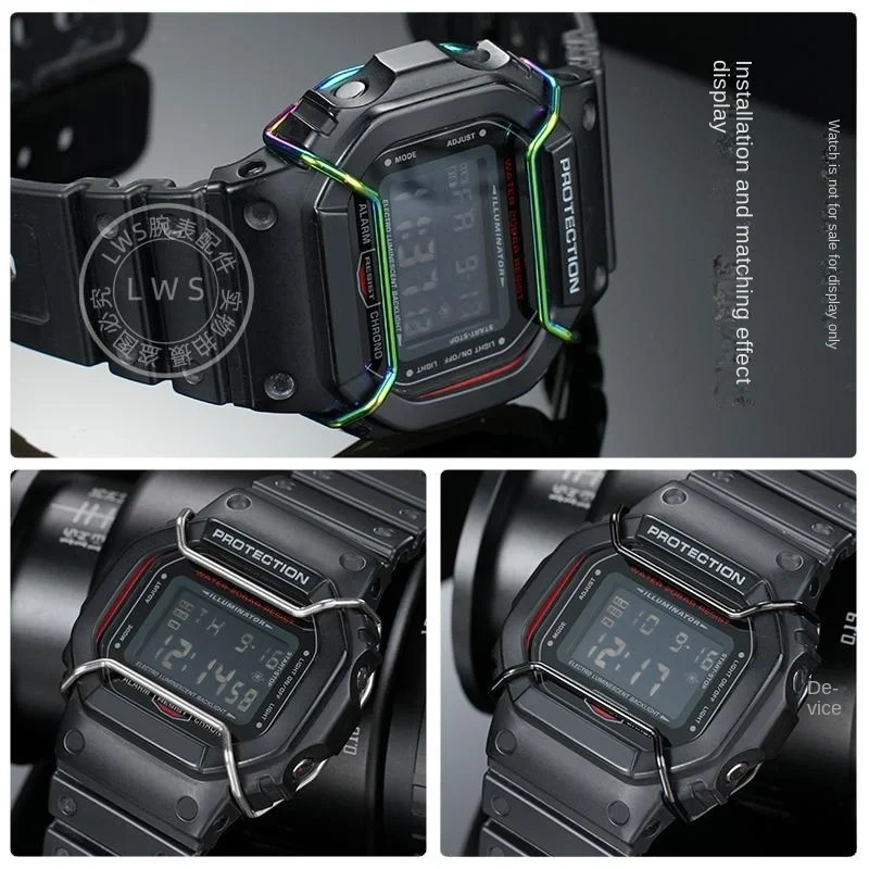 Case Bumper for CASIO G-SHOCK GA2100 DW5600/5610 G5600 gx-56 GA100/110/120 AE1200 GG1000 GWG1000 Men Metal Anti-Collision Bumper