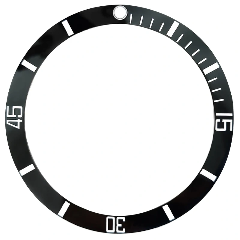 39.5x32.6mm Ceramic Watch Ring For Tudor Black bay Sloped Bezel Insert Fit Scale Ring12 o'clock green luminous beads Accessories