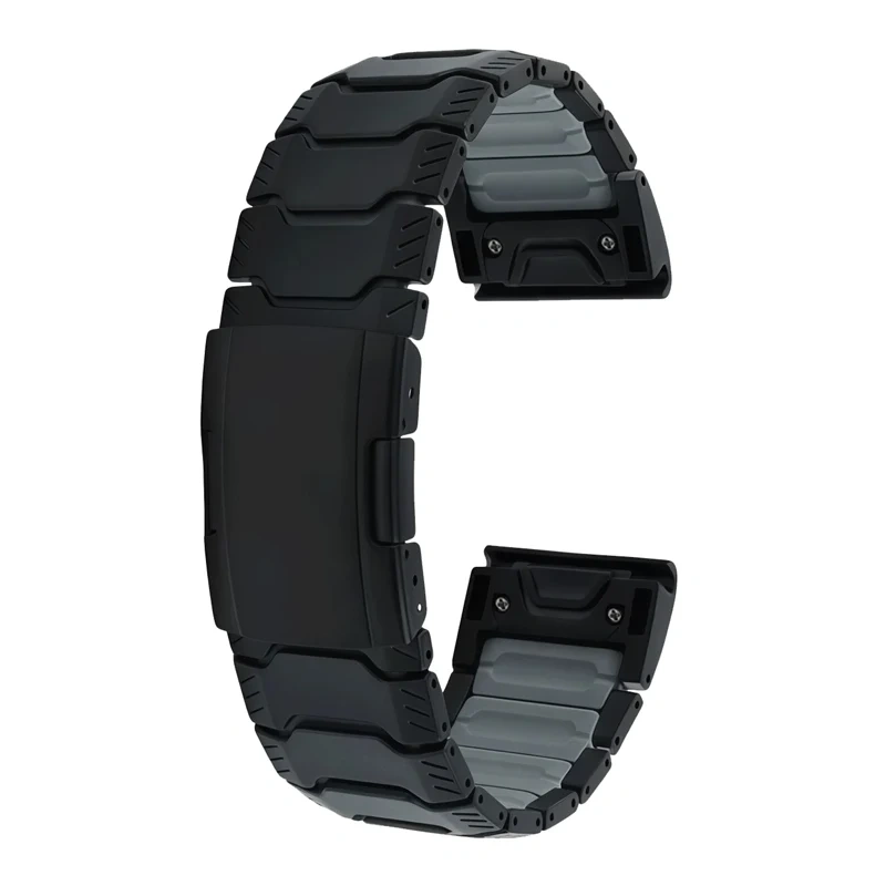 26mm Titanium Strap For Garmin Fenix 8 / 7X Pro / 6X 5X / Tactix 8 / Enduro Quick Fit Watchband Lightweight Elastic Metal Band