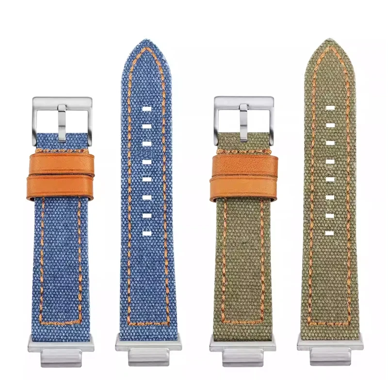 Modified Nylon Canvas Watch Strap For Casio DW-5600 Series Sports Men‘s Watchband Convex-edge Cowhide Base Watch Accessory