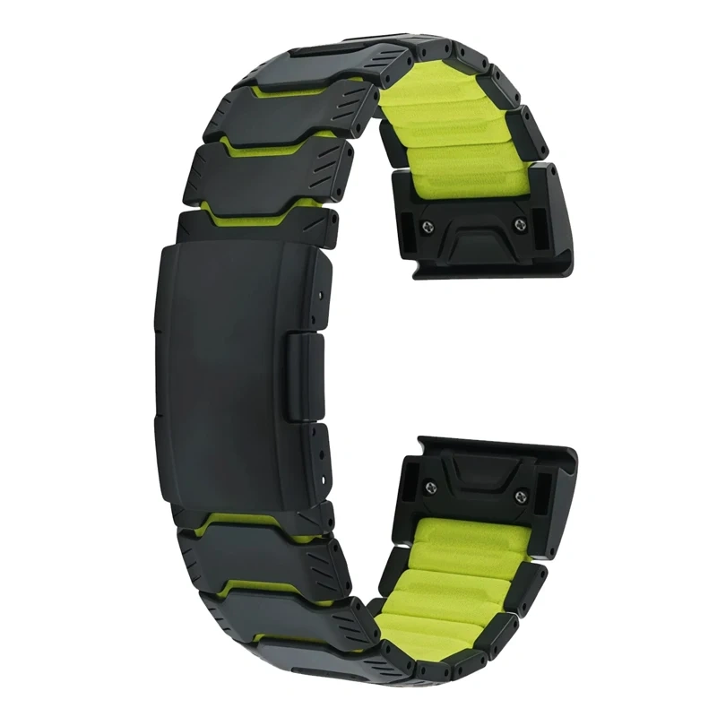 26mm Titanium Strap For Garmin Fenix 8 / 7X Pro / 6X 5X / Tactix 8 / Enduro Quick Fit Watchband Lightweight Elastic Metal Band