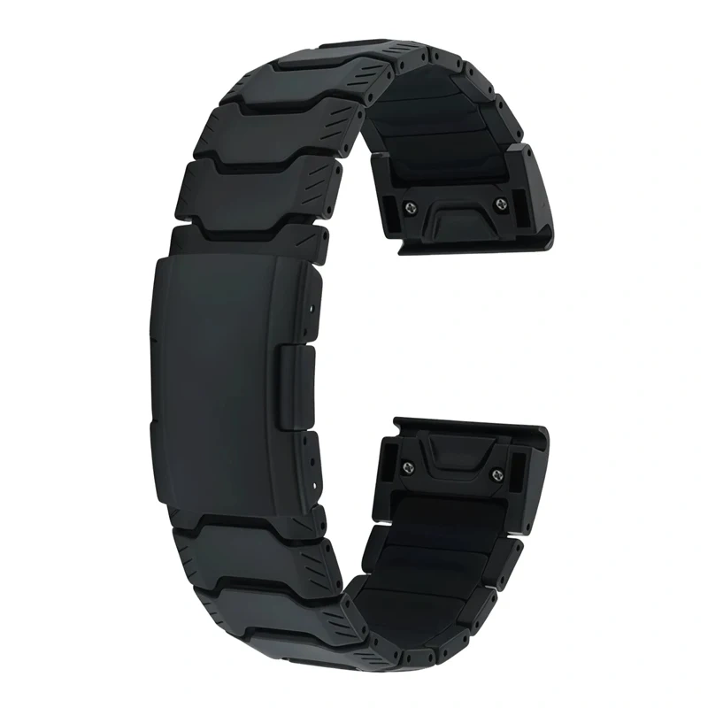 26mm Titanium Strap For Garmin Fenix 8 / 7X Pro / 6X 5X / Tactix 8 / Enduro Quick Fit Watchband Lightweight Elastic Metal Band