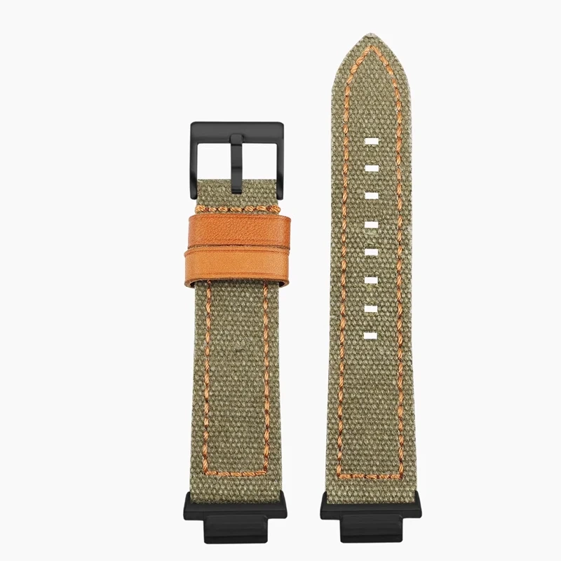 Modified Nylon Canvas Watch Strap For Casio DW-5600 Series Sports Men‘s Watchband Convex-edge Cowhide Base Watch Accessory