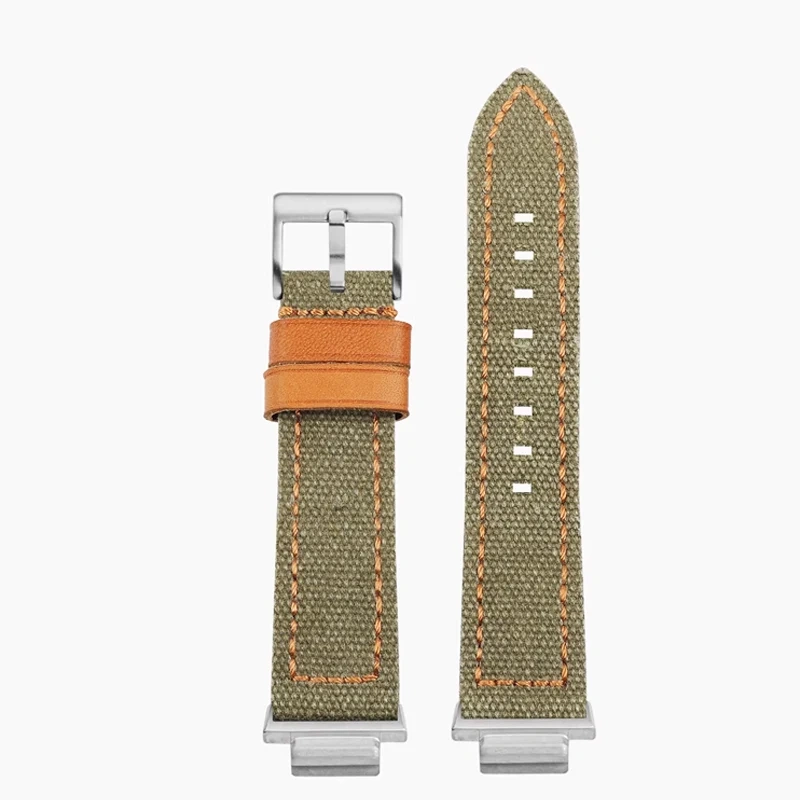 Modified Nylon Canvas Watch Strap For Casio DW-5600 Series Sports Men‘s Watchband Convex-edge Cowhide Base Watch Accessory