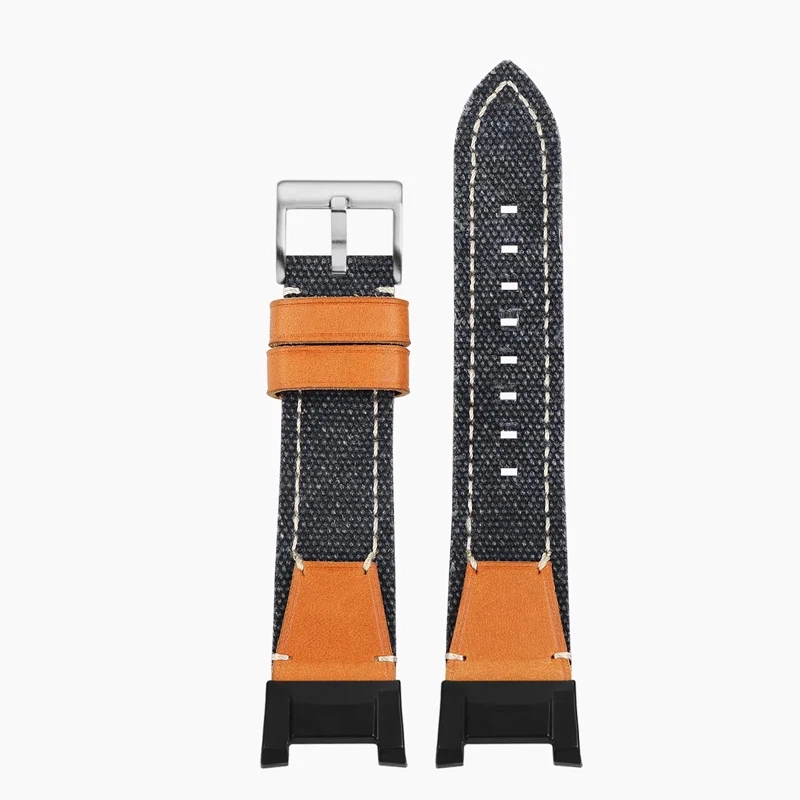GWG-B1000 Breathable Nylon Canvas Strap for Casio Third Generation Big Mud King GWG-B1000 Modified Leather-bottomed Watch Strap