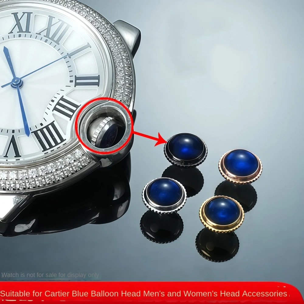 Watch Crown for Cartier Blue Balloon Crown Handle Tube Set 28mm 33mm 42mm mens womens Mechanical/Quartz Watch Replacement parts