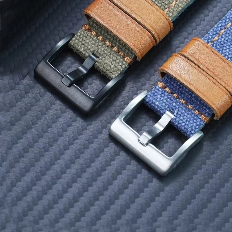 Modified Canvas and Genuine leather Watch Strap Watch strap For Casio MTG-B3000 Watch Band Quick Release MTGB3000 Men Strap