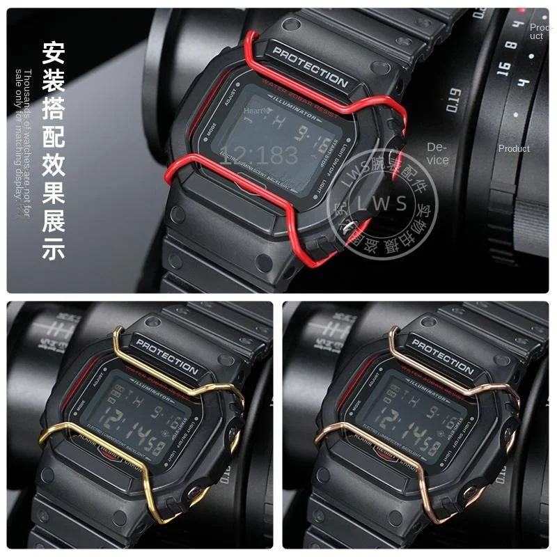 Case Bumper for CASIO G-SHOCK GA2100 DW5600/5610 G5600 gx-56 GA100/110/120 AE1200 GG1000 GWG1000 Men Metal Anti-Collision Bumper