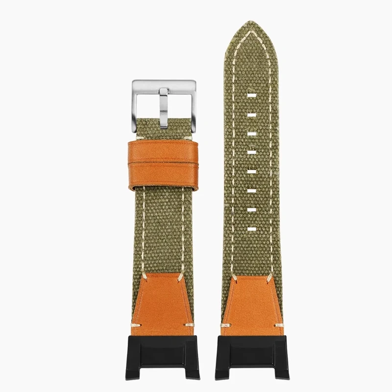 GWG-B1000 Breathable Nylon Canvas Strap for Casio Third Generation Big Mud King GWG-B1000 Modified Leather-bottomed Watch Strap
