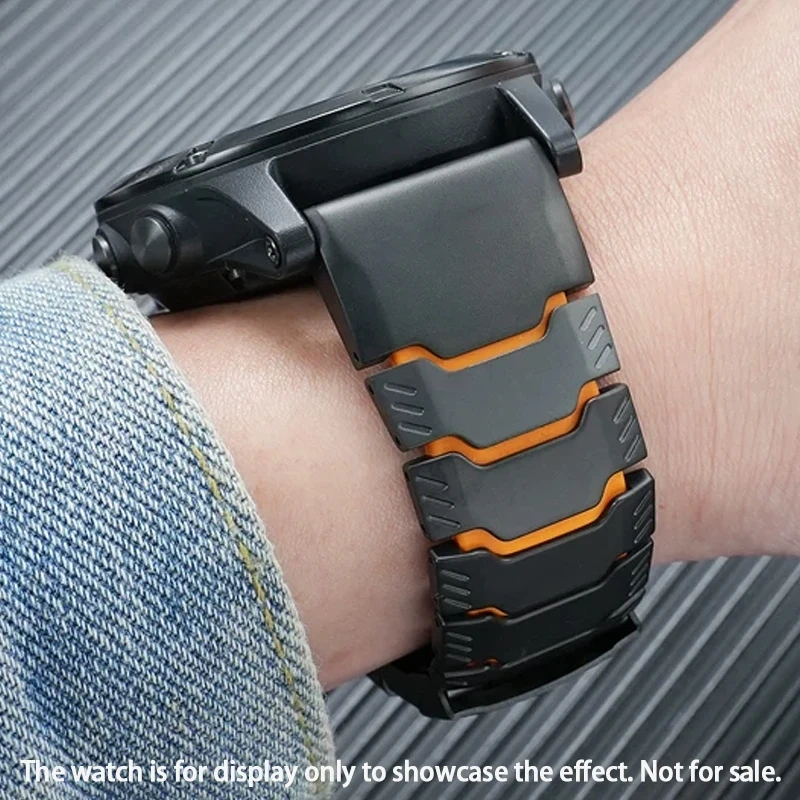 26mm Titanium Strap For Garmin Fenix 8 / 7X Pro / 6X 5X / Tactix 8 / Enduro Quick Fit Watchband Lightweight Elastic Metal Band