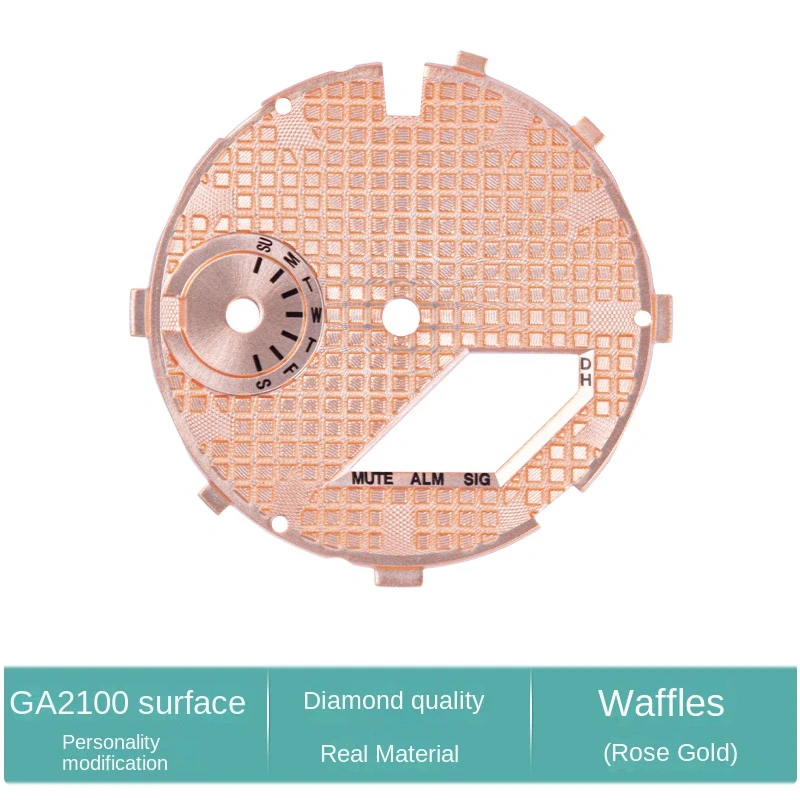 12 color face accessories for G-Shock GA-2100 Mod parts waffle surface metal face dial copper watch surface GA2110 2100 Casioak