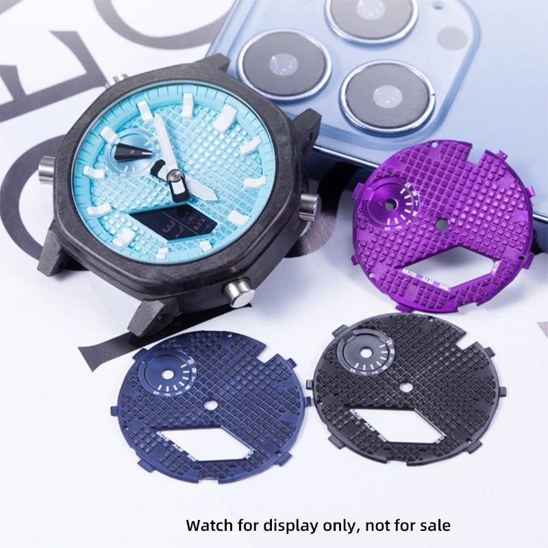 12 color face accessories for G-Shock GA-2100 Mod parts waffle surface metal face dial copper watch surface GA2110 2100 Casioak