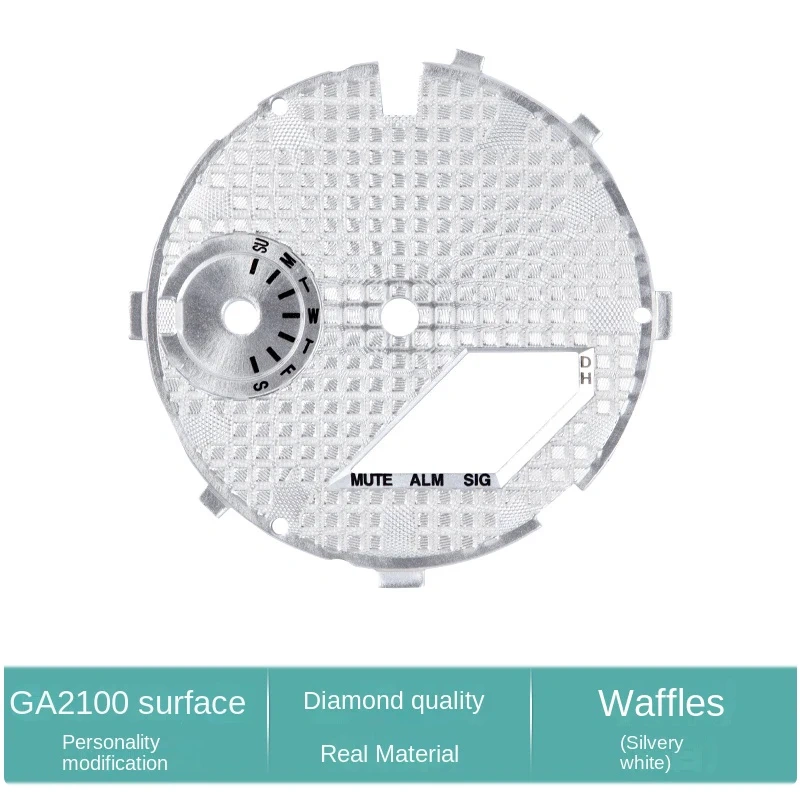 12 color face accessories for G-Shock GA-2100 Mod parts waffle surface metal face dial copper watch surface GA2110 2100 Casioak