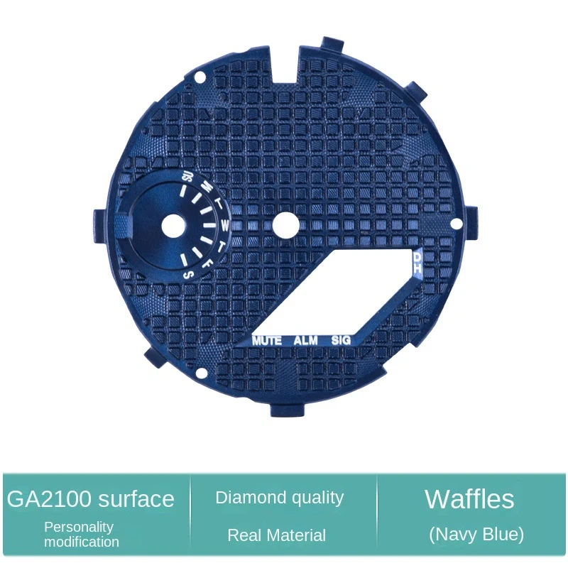 12 color face accessories for G-Shock GA-2100 Mod parts waffle surface metal face dial copper watch surface GA2110 2100 Casioak