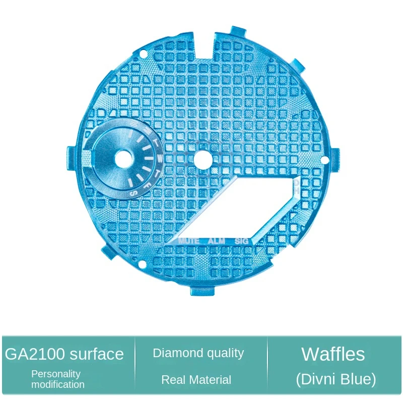 12 color face accessories for G-Shock GA-2100 Mod parts waffle surface metal face dial copper watch surface GA2110 2100 Casioak