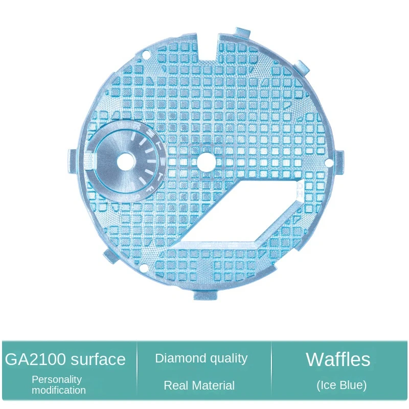 12 color face accessories for G-Shock GA-2100 Mod parts waffle surface metal face dial copper watch surface GA2110 2100 Casioak