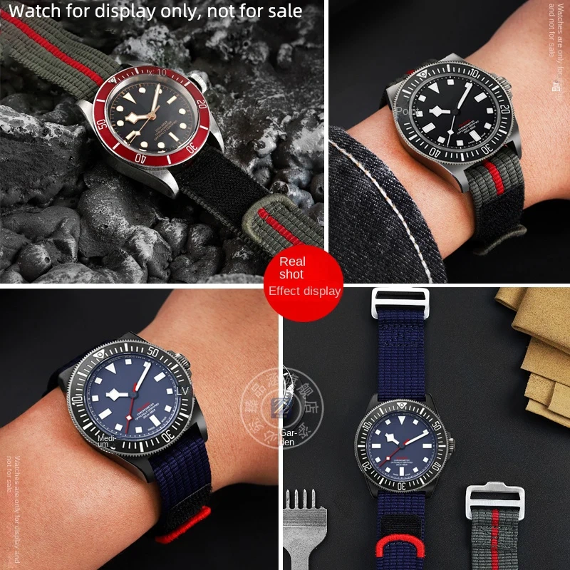 For Tudor FXD Divers watch 42mm watch band Pelagos Black bay nylon strap bracelet Waterproof strap for men 22mm Replace wristban