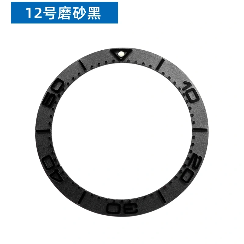Sloping 38mm*30.7mm Ceramic Bezel 12 o'clock Luminous watch Insert Seamaster 300/600 38mm 40/42mm Replace Watch Face Bezel ring