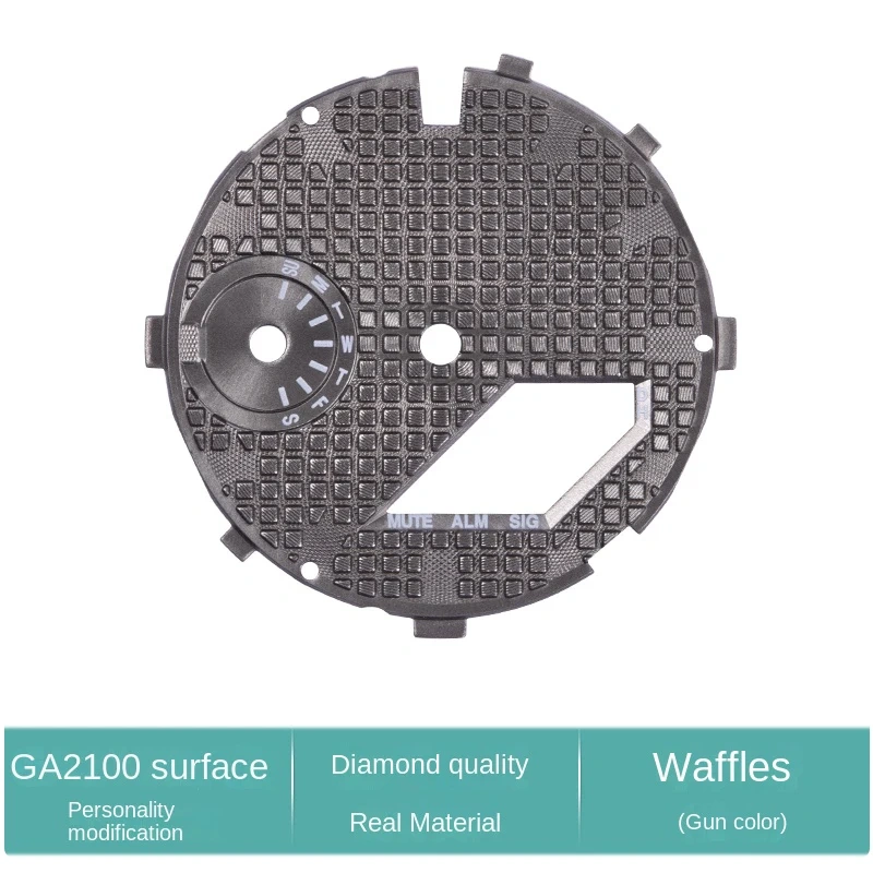 12 color face accessories for G-Shock GA-2100 Mod parts waffle surface metal face dial copper watch surface GA2110 2100 Casioak