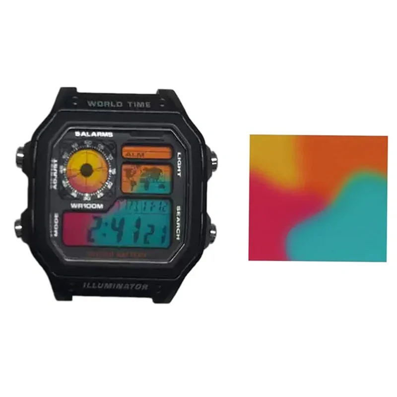 AE1200 Screen Color Changing Sticker for Casio 3299 AE-1200 AE-1200WH AE1300 DIY Ins Style Screen Color HD Film Colorful Sticker