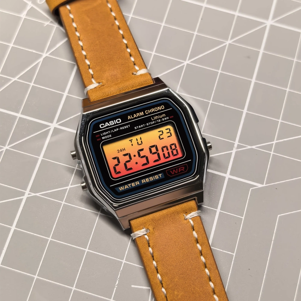 For Casio Small Square watch F91W A158W A159W A168 Screen Stickers Gradient colour Display Screen Coating Refit screen accessory