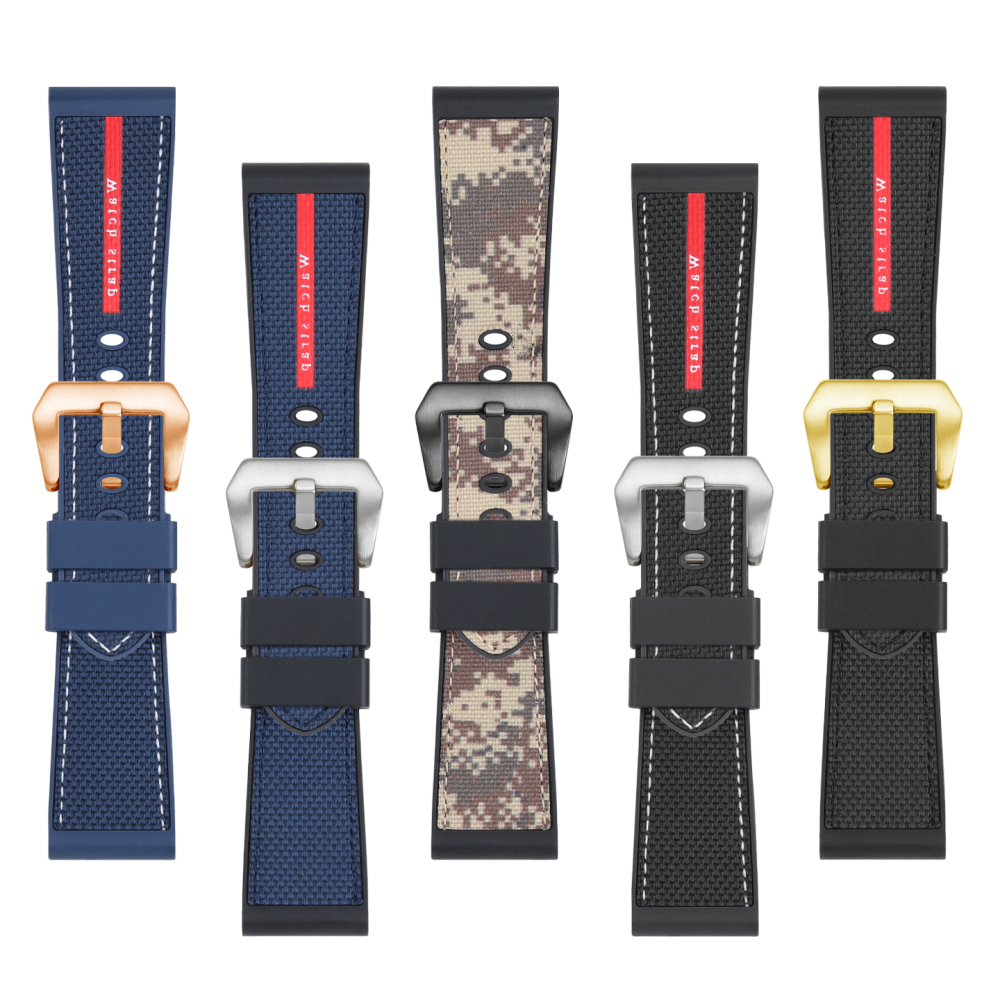 Camo Nylon Rubber Quick Release Strap for Panerai