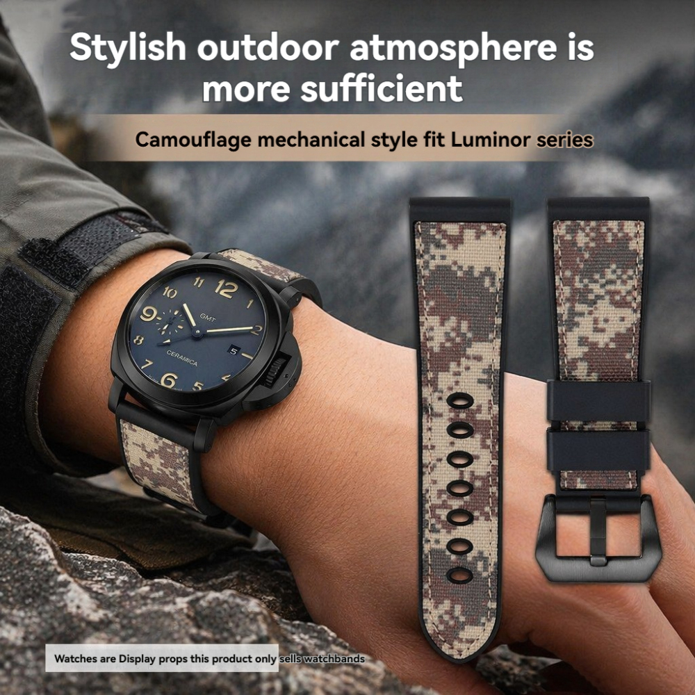 Camo Nylon Rubber Quick Release Strap for Panerai