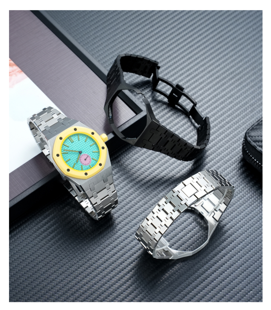 Stainless Steel Modification Kit for For Swatch x AP Royal POP Integrated Case & Bracelet