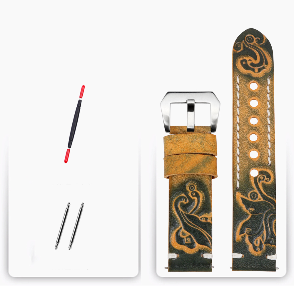 Fashion Embossed Design, Universal Straight Ends for All Brand Watches