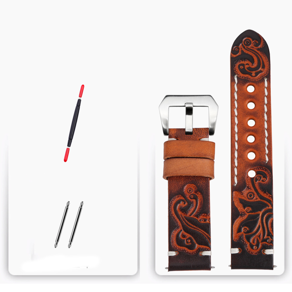Fashion Embossed Design, Universal Straight Ends for All Brand Watches