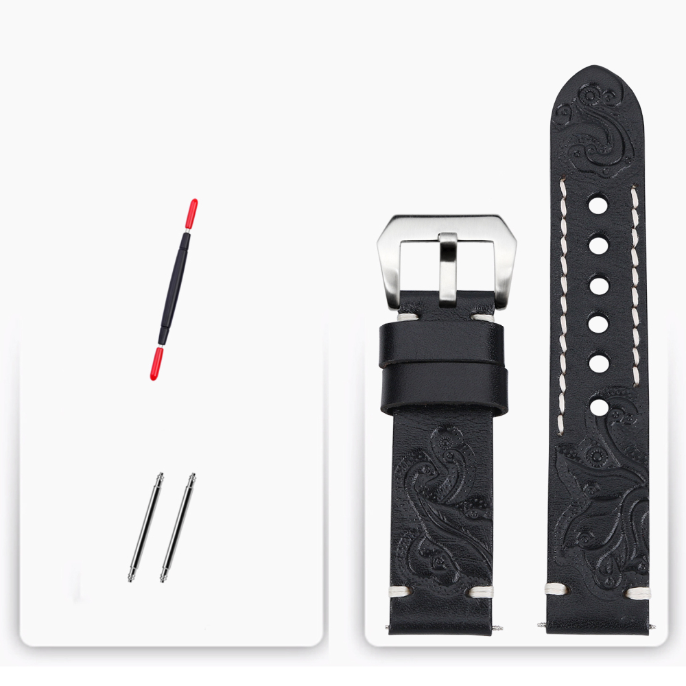 Fashion Embossed Design, Universal Straight Ends for All Brand Watches