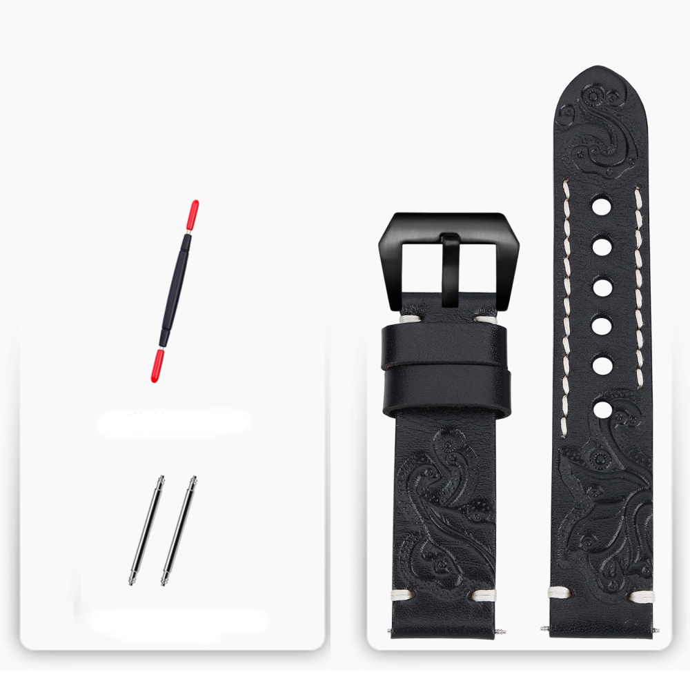 Fashion Embossed Design, Universal Straight Ends for All Brand Watches