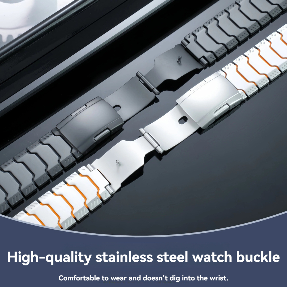 Titanium-Silicone Hybrid Strap for Huawei GT5 Pro