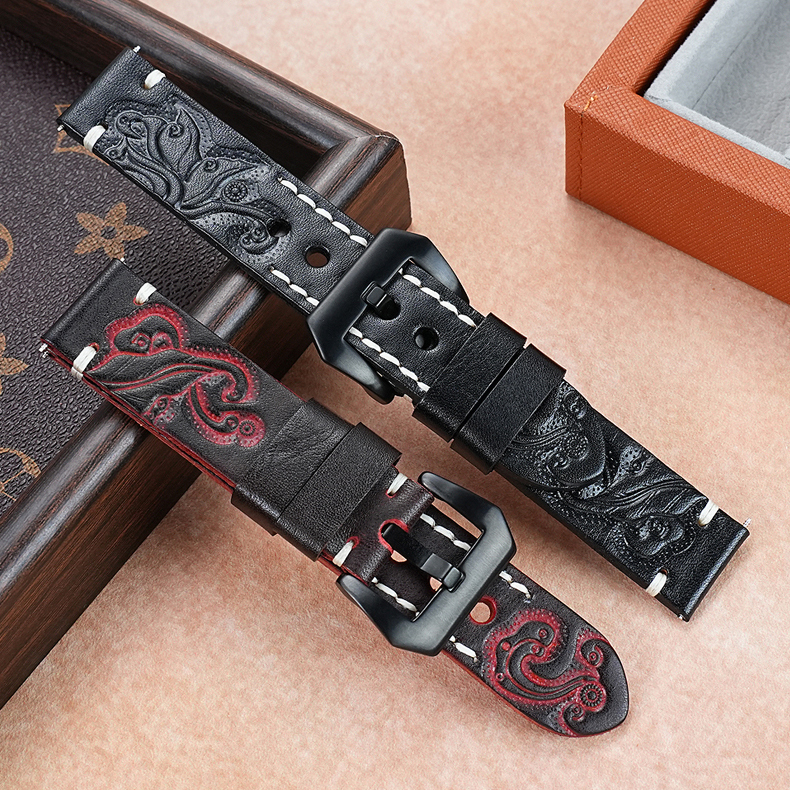 Fashion Embossed Design, Universal Straight Ends for All Brand Watches