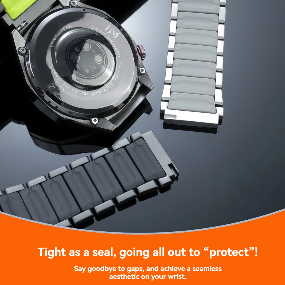 Titanium-Silicone Hybrid Strap for Huawei GT5 Pro